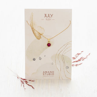 Birthstone Necklace July | Ruby