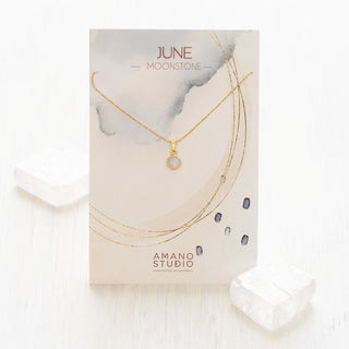 Birthstone Necklace June | Moonstone