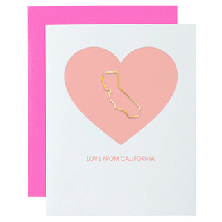 Love from California Paper Clip Card