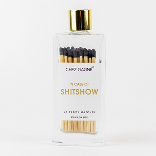 In Case of Shitshow Glass Bottle Matches